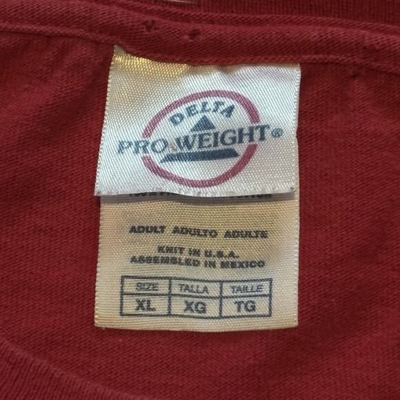 VTG Y2K Alabama Crimson Tide T Shirt Boxy XL Licensed Red Delta Weight NCAA - Picture 4 of 9